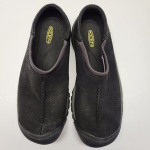 Keen Slide Clogs Black Leather Women's Size 11 EU 42 Shoes Slip-On